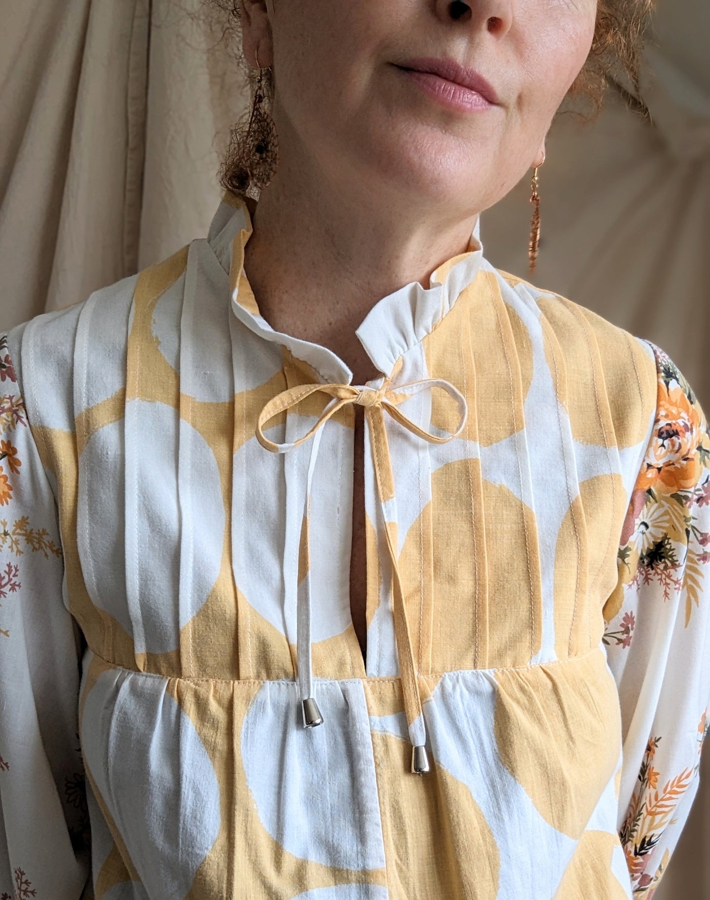 Meg Top with Upcycled Cotton S/M #MEGTOP15