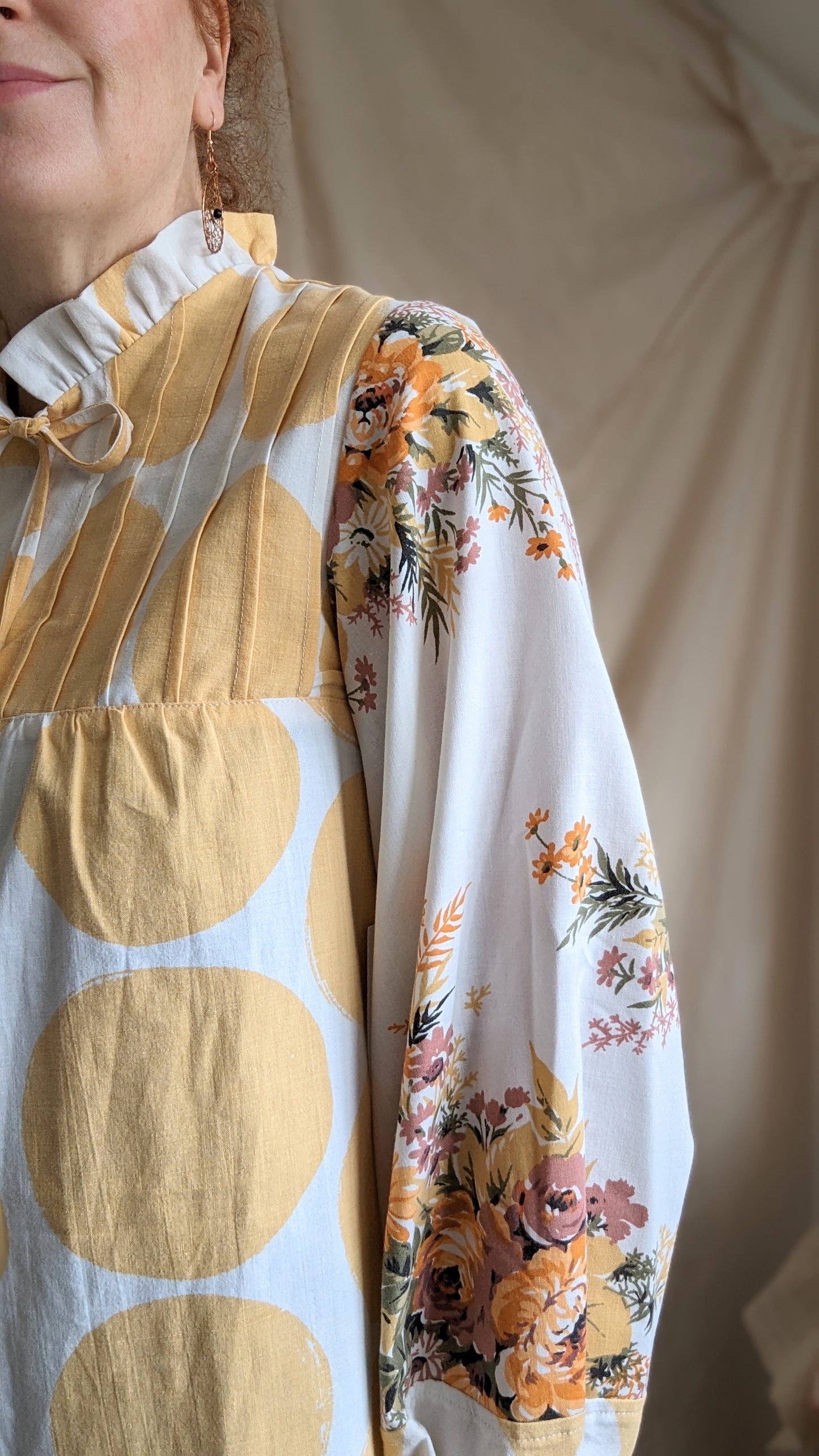 Meg Top with Upcycled Cotton S/M #MEGTOP15