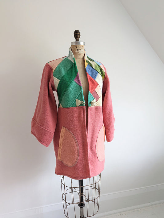 Vivianne Jacket with Upcycled Vintage Wool and Bias Yoke Size XS/S #VIVW8