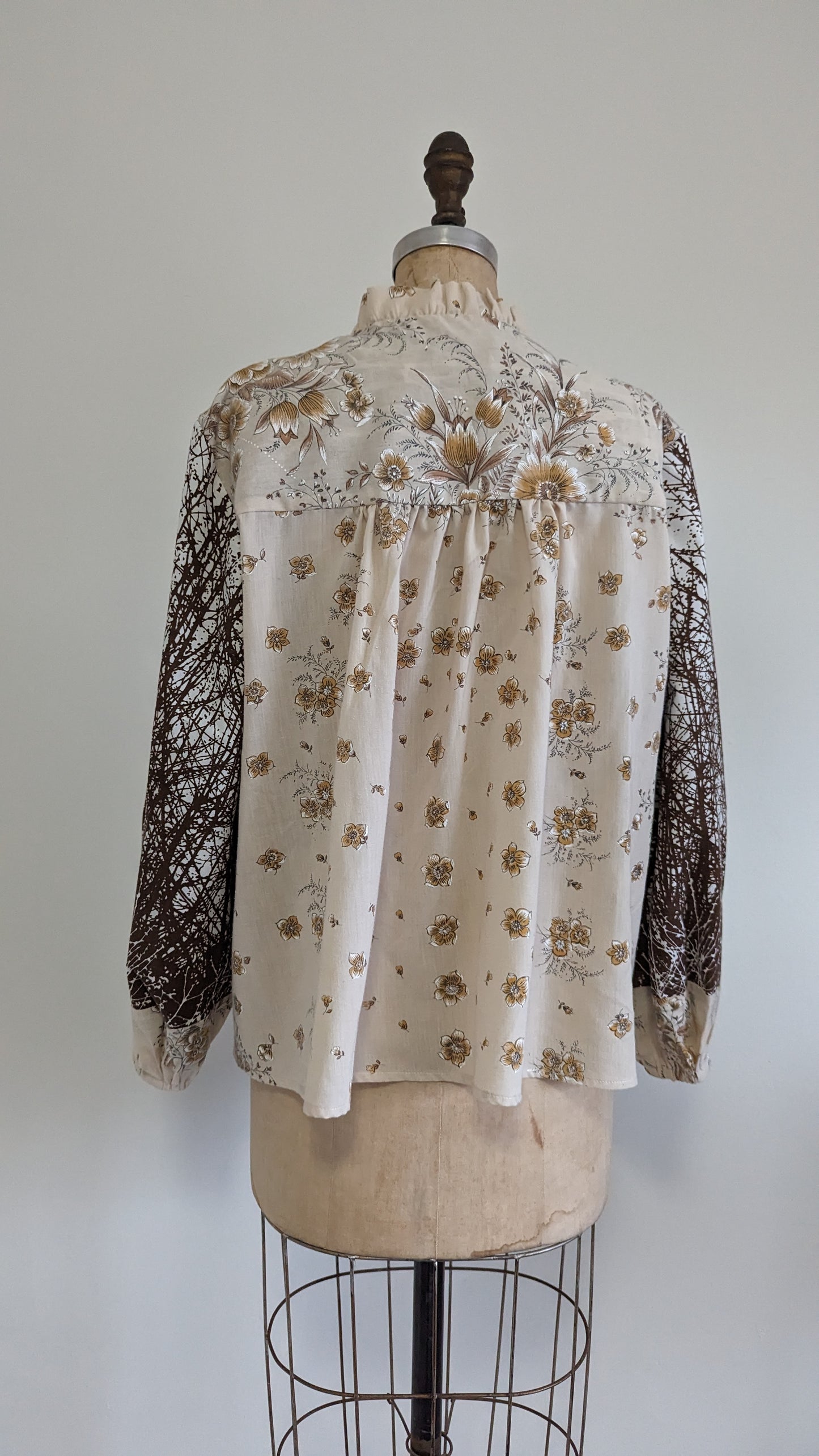 Meg Top with Upcycled Vintage Lightweight Fabrics L/XL #MEGTOP3