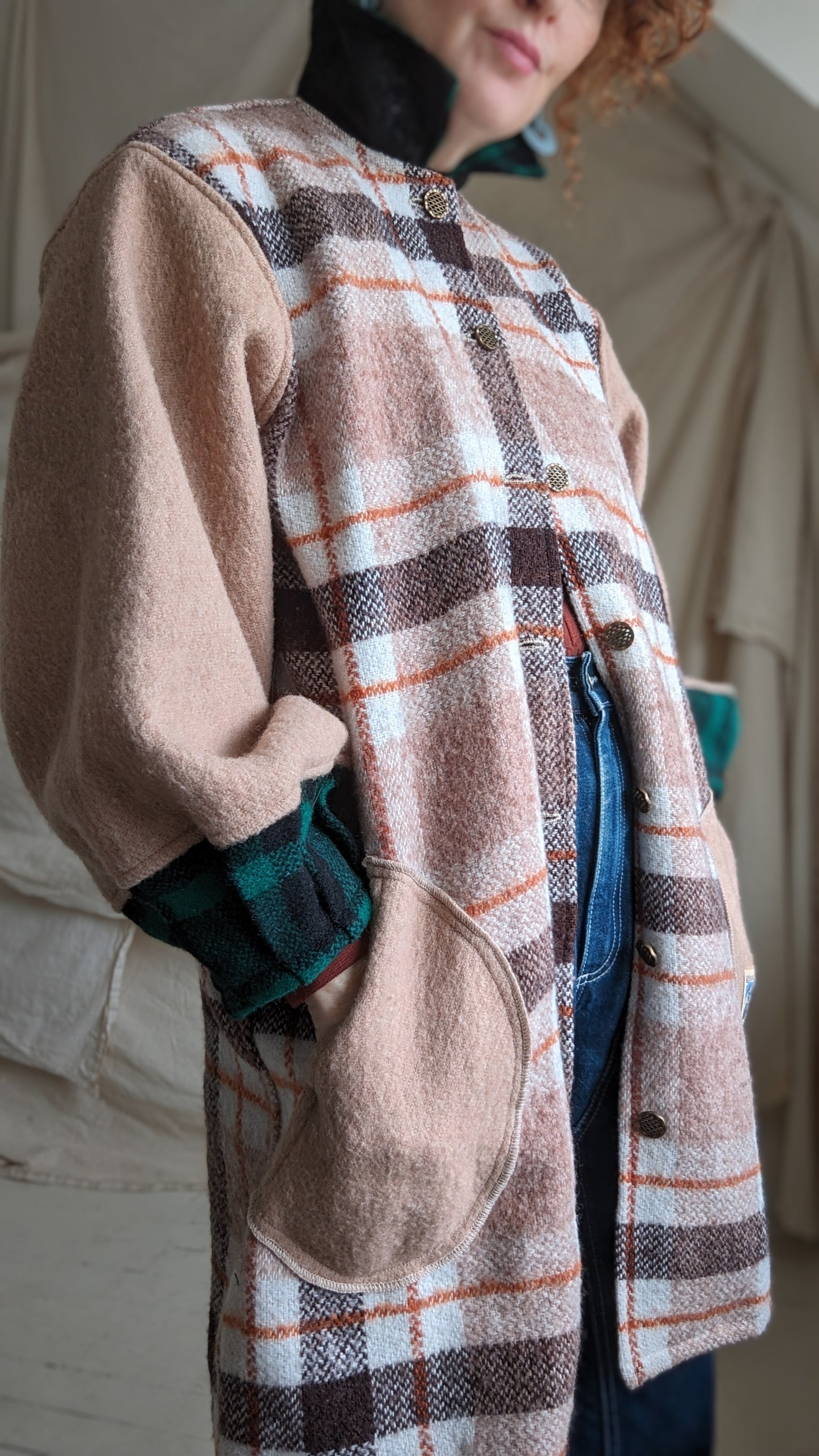 Inga Jacket with Vintage Wool M/L #INGA7