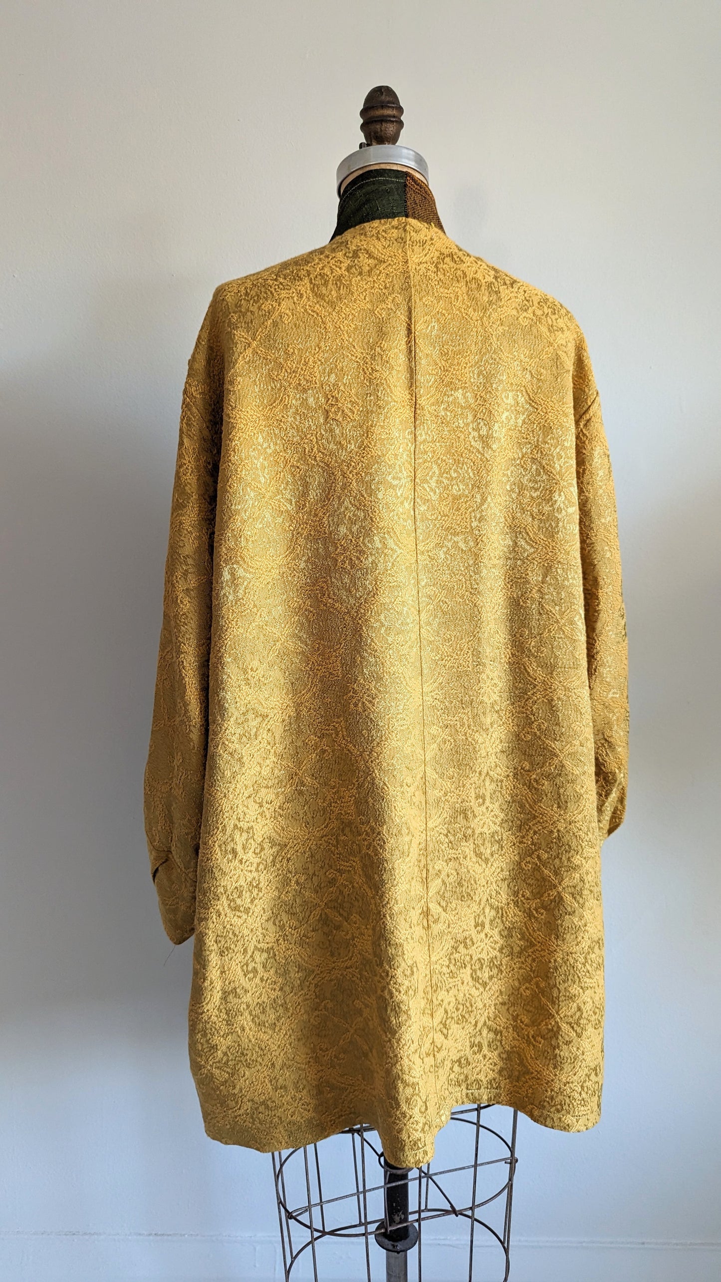 Vivianne Jacket with Upcycled Woven Vintage Drapery Patchworked Size 2X/3X #VIVT8