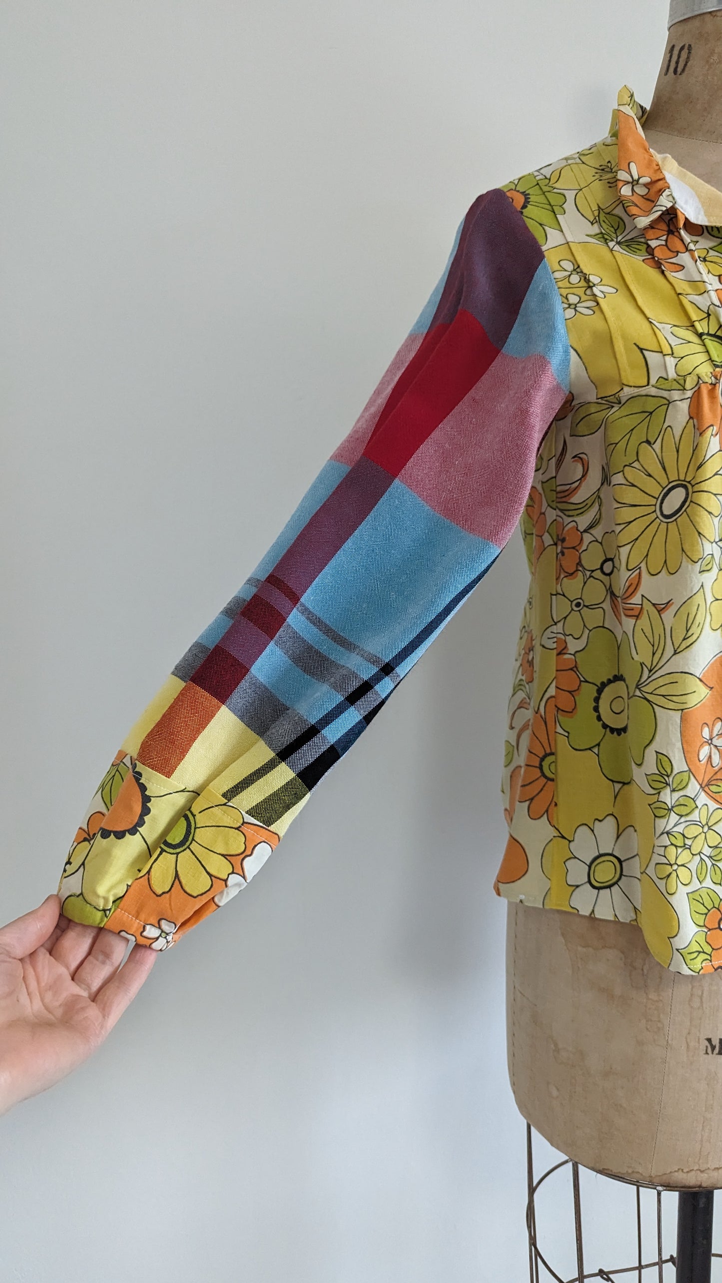 Meg Top with Vintage Fabric XS/S #MEGTOP1