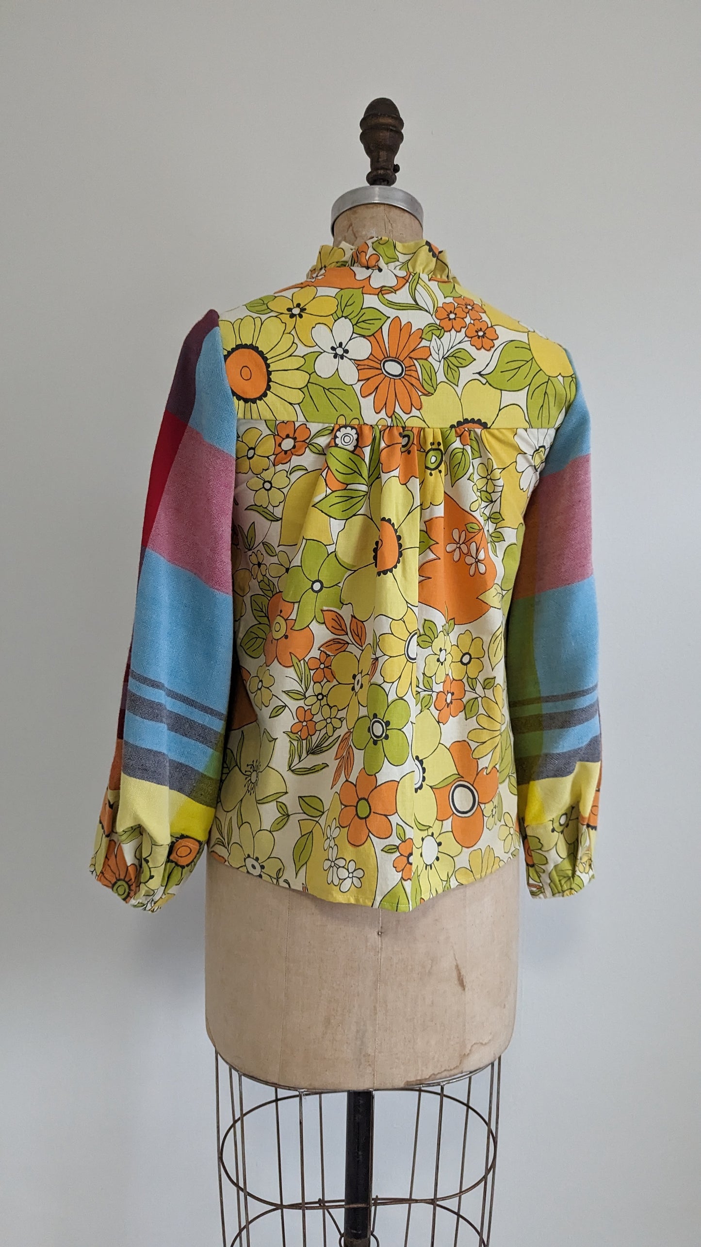 Meg Top with Vintage Fabric XS/S #MEGTOP1