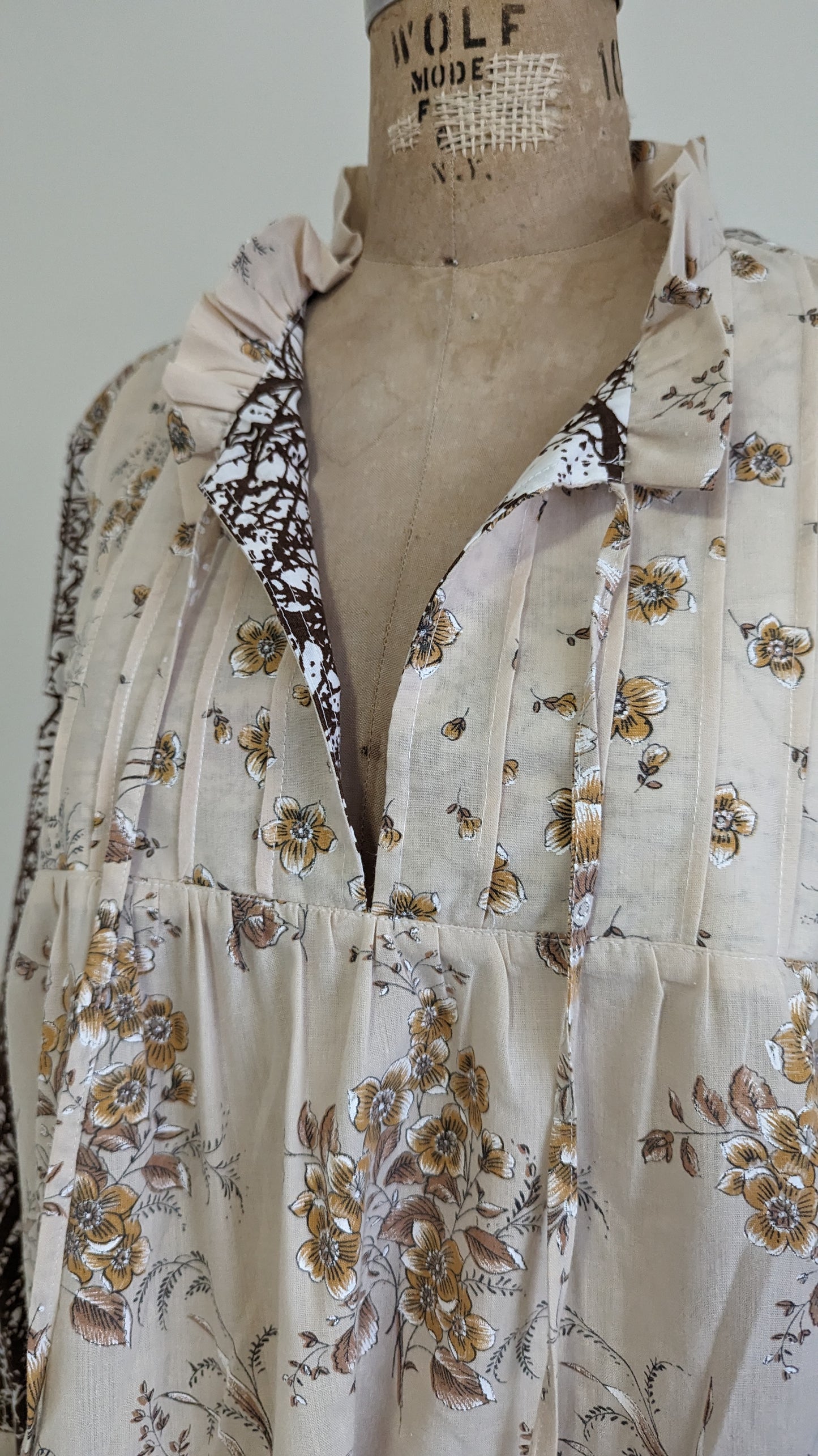 Meg Top with Upcycled Vintage Lightweight Fabrics L/XL #MEGTOP3