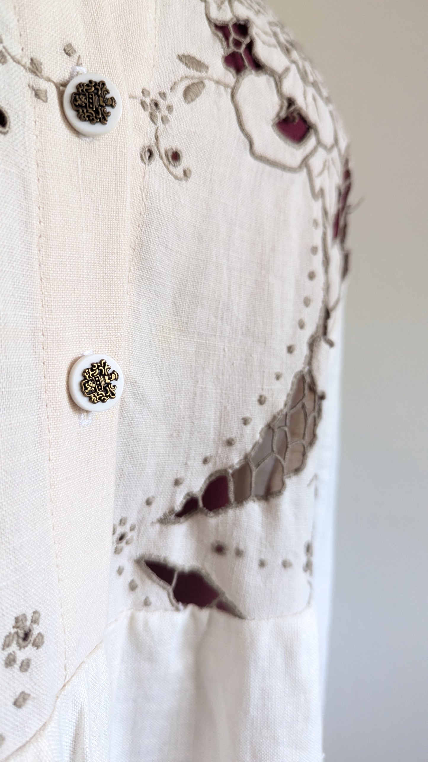 Carrie Dress - One of a Kind Upcycled & Vintage Cotton & Linen Size 2X/3X #CAR18