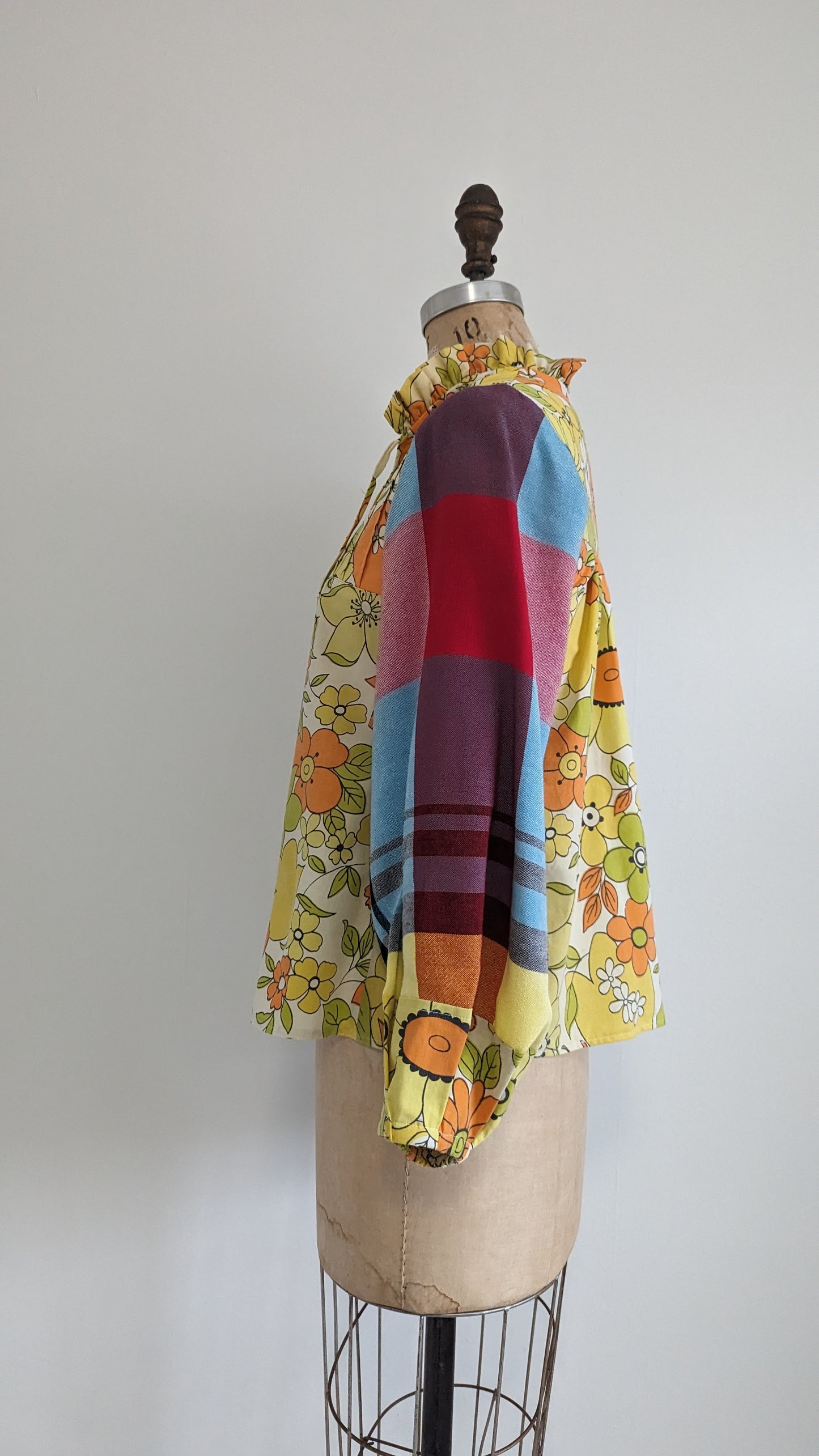 Meg Top with Vintage Fabric XS/S #MEGTOP1