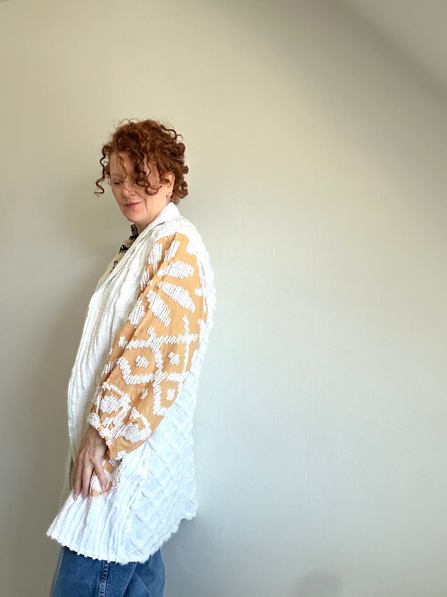 Vivianne Jacket with Upcycled Vintage Chenille Size XL/2X #CVJCHX2X20
