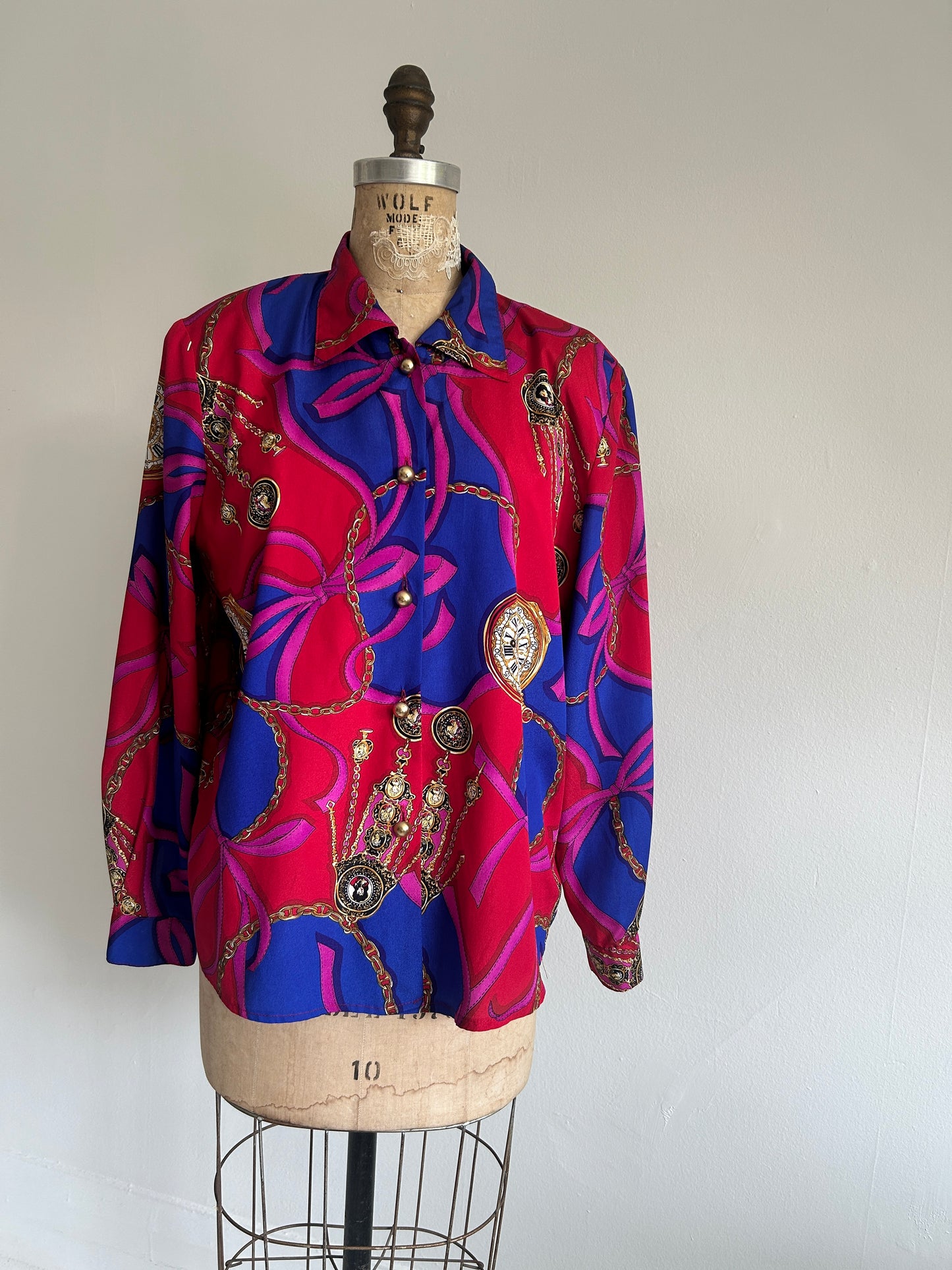 Vintage Braemar by Jeremy Scott Blouse Size L/XL #VIN11