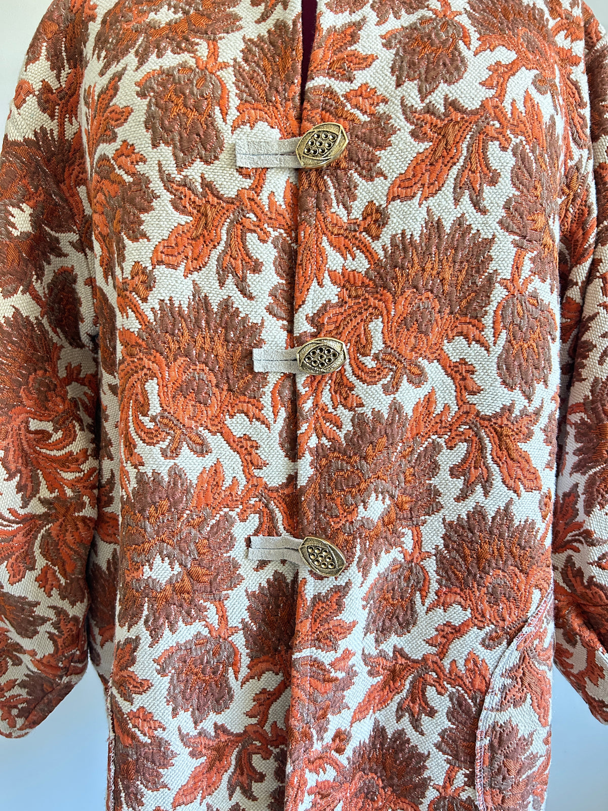 Vivianne Jacket with Upcycled Vintage Coverlet & Throw Blanket 2X/3X #CVJT23X1