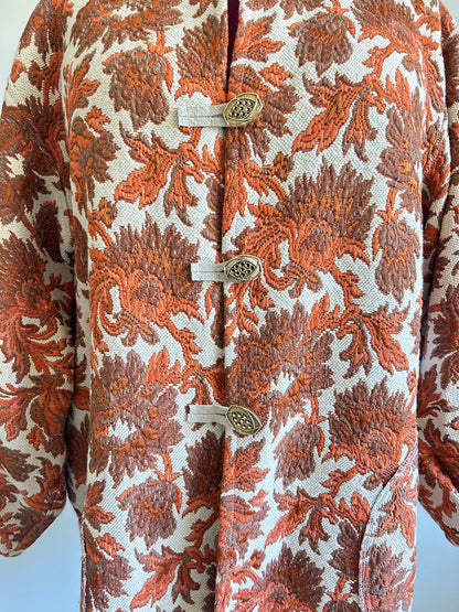 Vivianne Jacket with Upcycled Vintage Coverlet & Throw Blanket 2X/3X #CVJT23X1