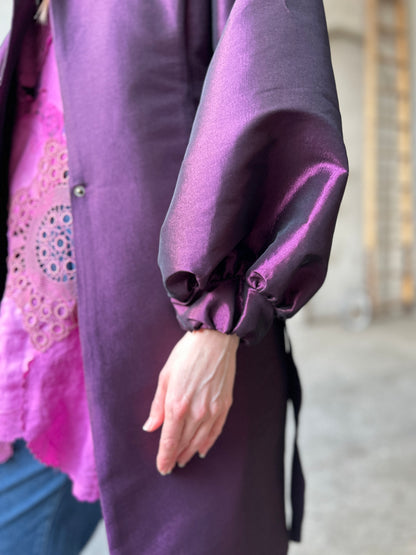 Edit Trench with Lightweight Tafetta Orchid Sizes XS-3X #CTEOR