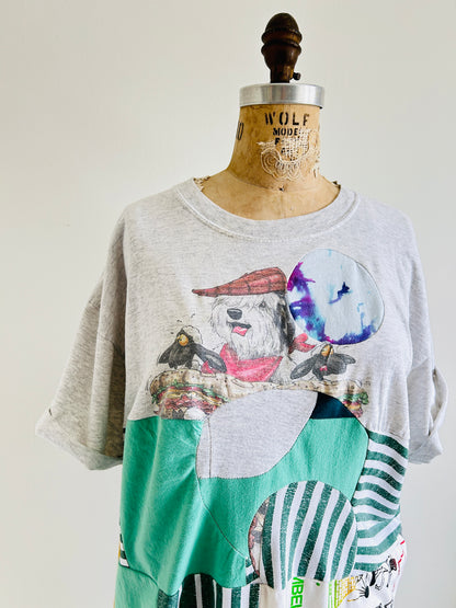Vintage & Upcycled Tshirt Dress Size XL/2X #TDRESS4