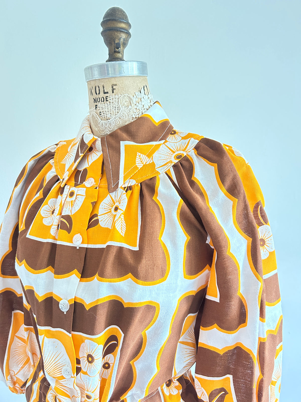 Jorgen Blouse - One of a Kind Upcycled Linen Cotton Buttondown Size XS/S #JORXXS3