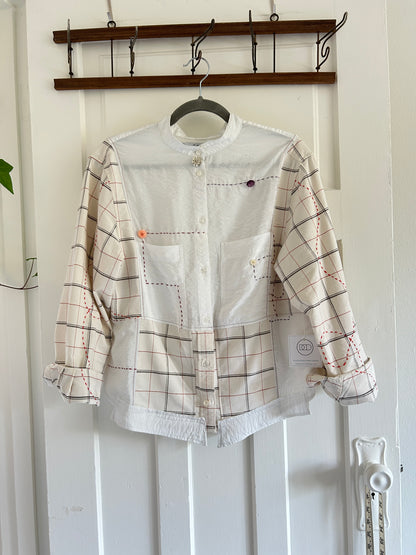 Reworked “Tuxedo Workwear” Buttondown Shirt with Handstitching M/L #TBML5
