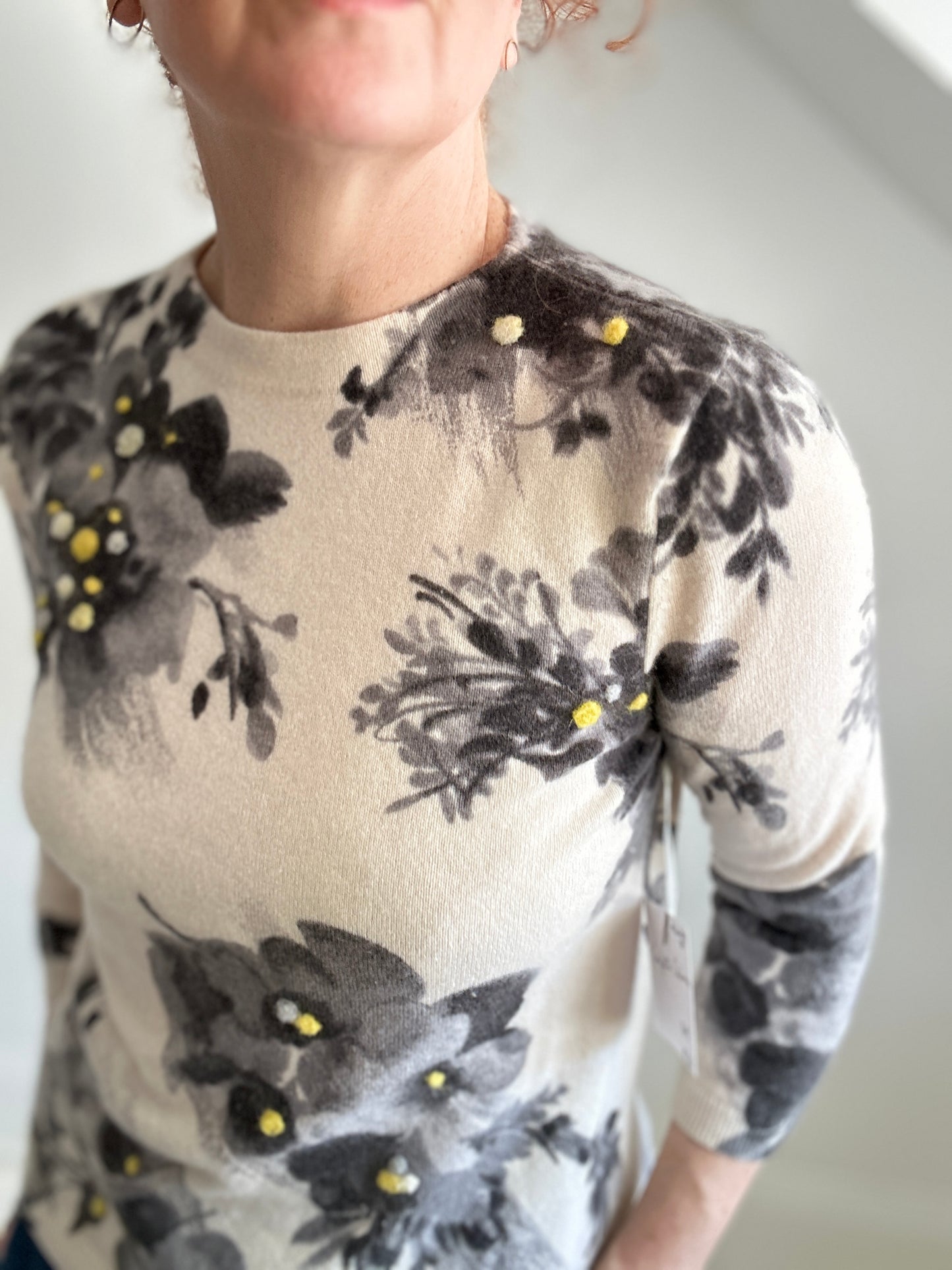 Needlefelted Confetti Cashmere Sweater S/M #CONCASSM1