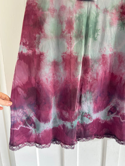 Hand Dyed Vintage Slip Skirt Size XL #VIN17