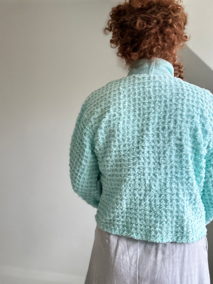 Vivianne Cropped Jacket with Upcycled Vintage Chenille Size S/M #CVCCHSM13