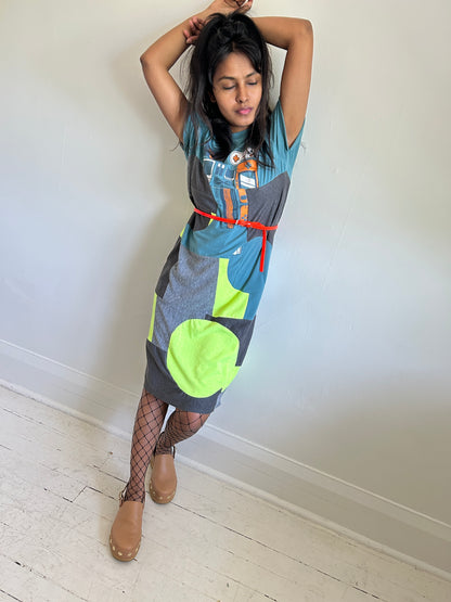 Vintage & Upcycled Tshirt Dress Size S/M #TDRESS5