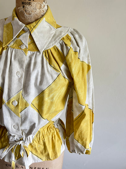 Jorgen Blouse - One of a Kind Upcycled Cotton Buttondown Size XS/S #JORXXS6