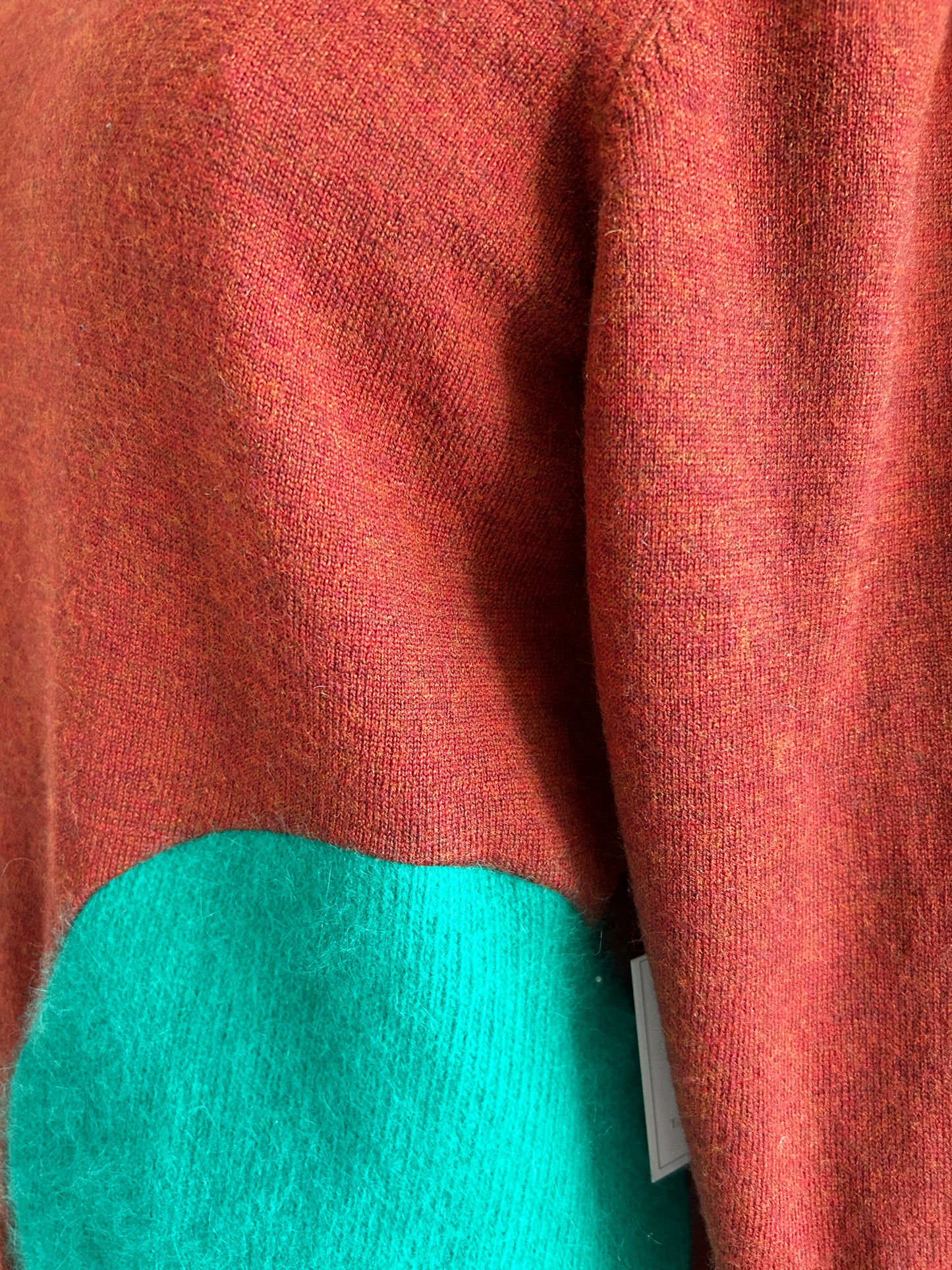 Abstract Art Patched Upcycled Cashmere Sweater XL/2X #CASX2X14