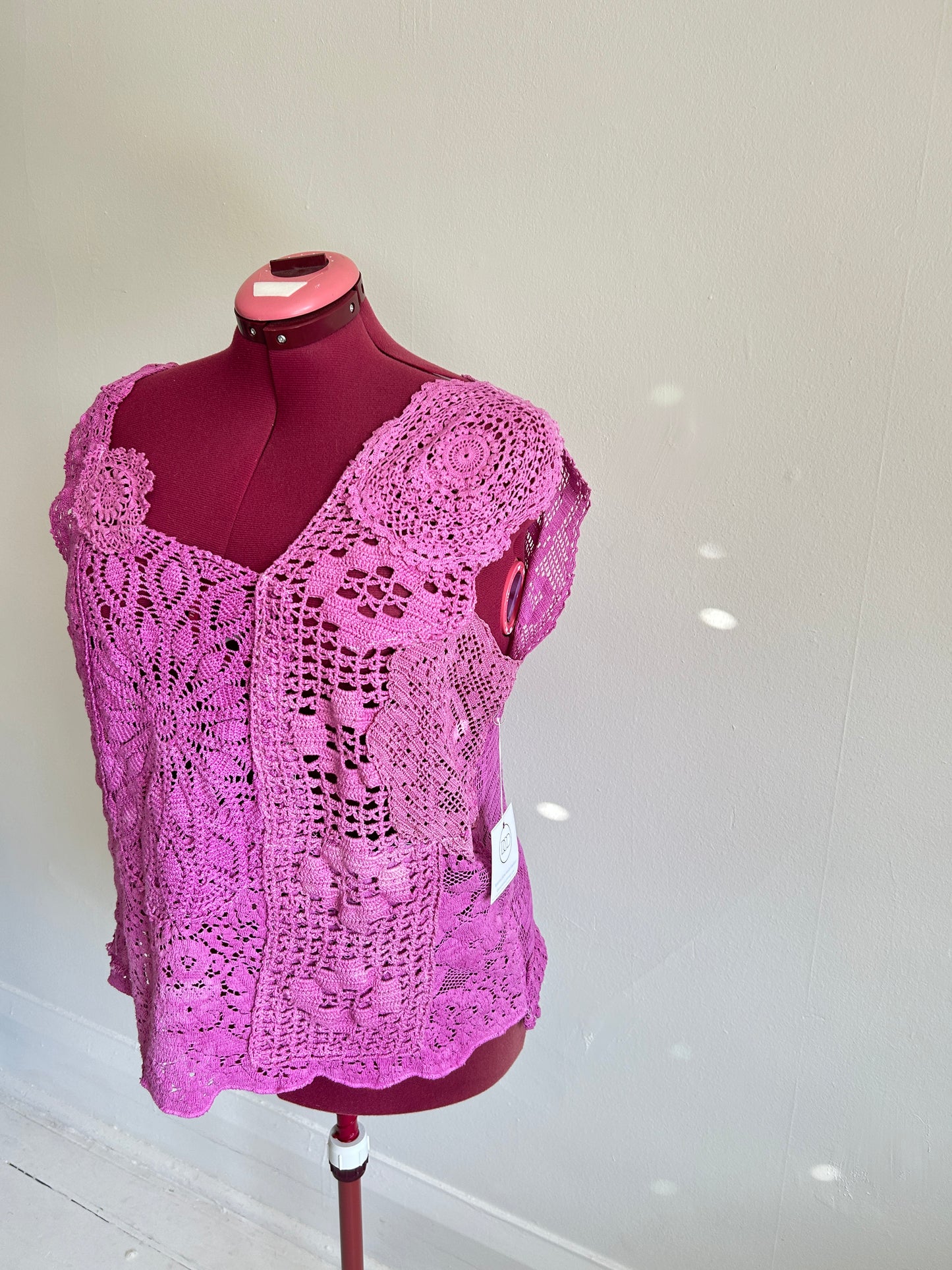 Mia Vintage Cotton Lace Dyed Cami Size XL/2X #MIA3