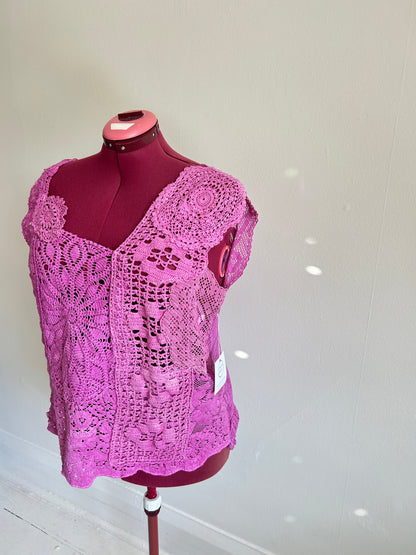 Mia Vintage Cotton Lace Dyed Cami Size XL/2X #MIA3