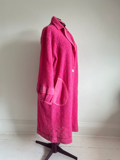 Trench with Vintage Wool Blanket Size 2X/3X #CTDW23X6