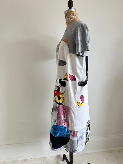 Vintage & Upcycled Tshirt Dress Size S/M #TDRESS8