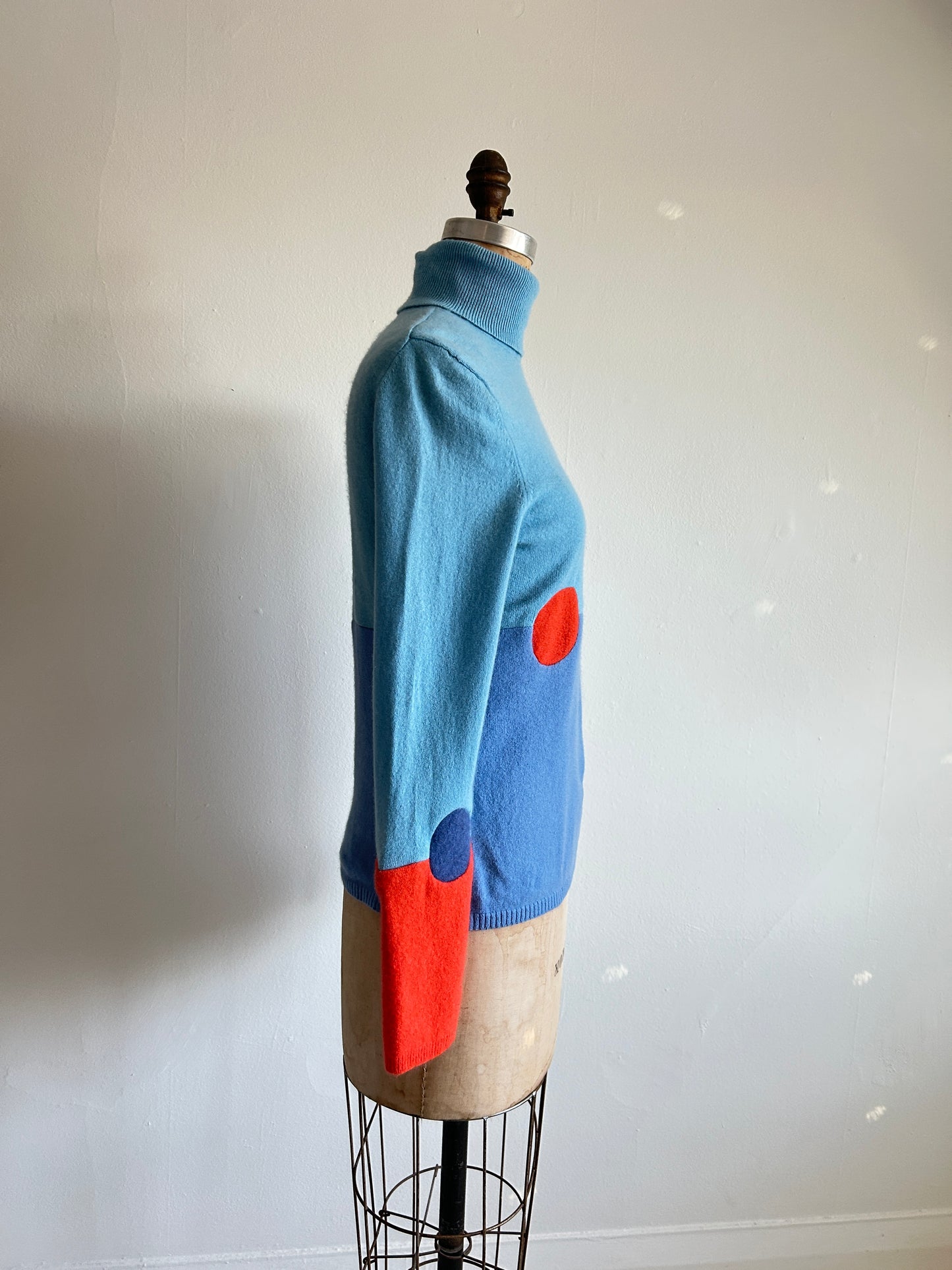 Abstract Art Patched Upcycled Cashmere Sweater M/L #CASML10