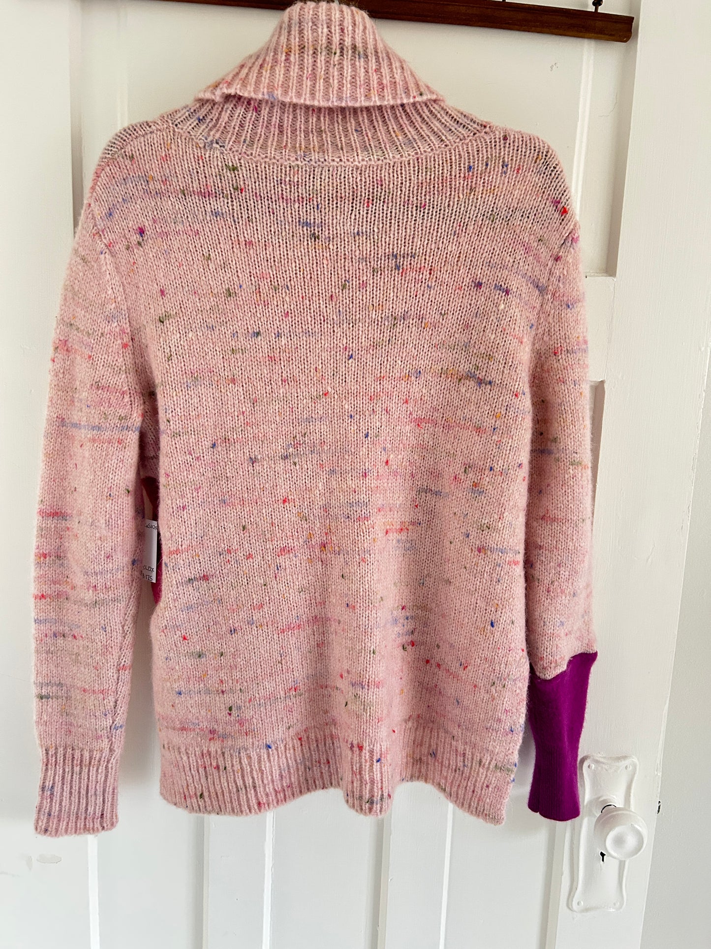 Abstract Art Patched Upcycled Cashmere Sweater XL/2X #CASX2X1