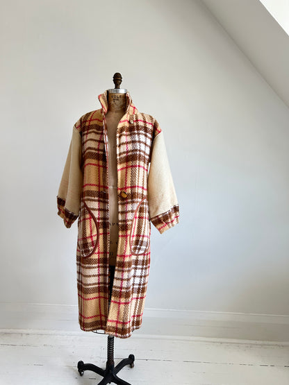 Trench with Vintage Wool Blankets Size XS/S #CTDWXSS3