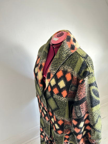 Vivianne Duster with Upcycled Vintage Blanket Size 2X/3X #CVDW23X55