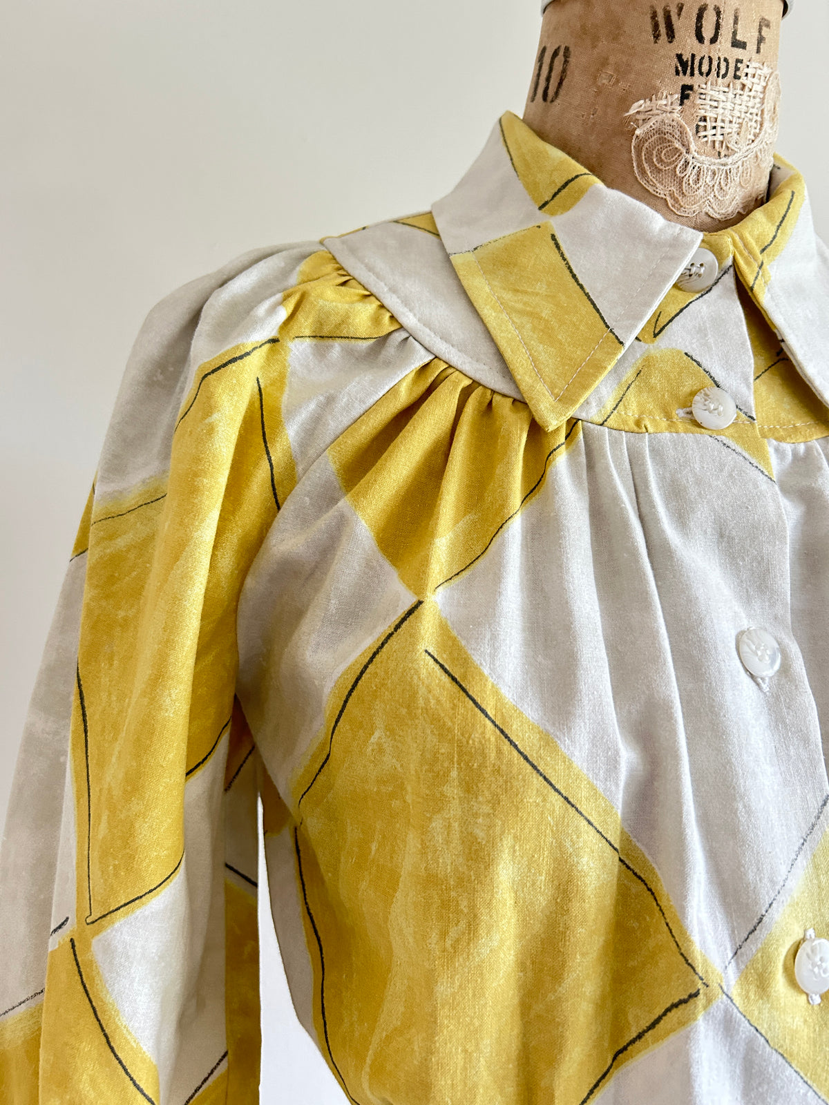 Jorgen Blouse - One of a Kind Upcycled Cotton Buttondown Size XS/S #JORXXS6