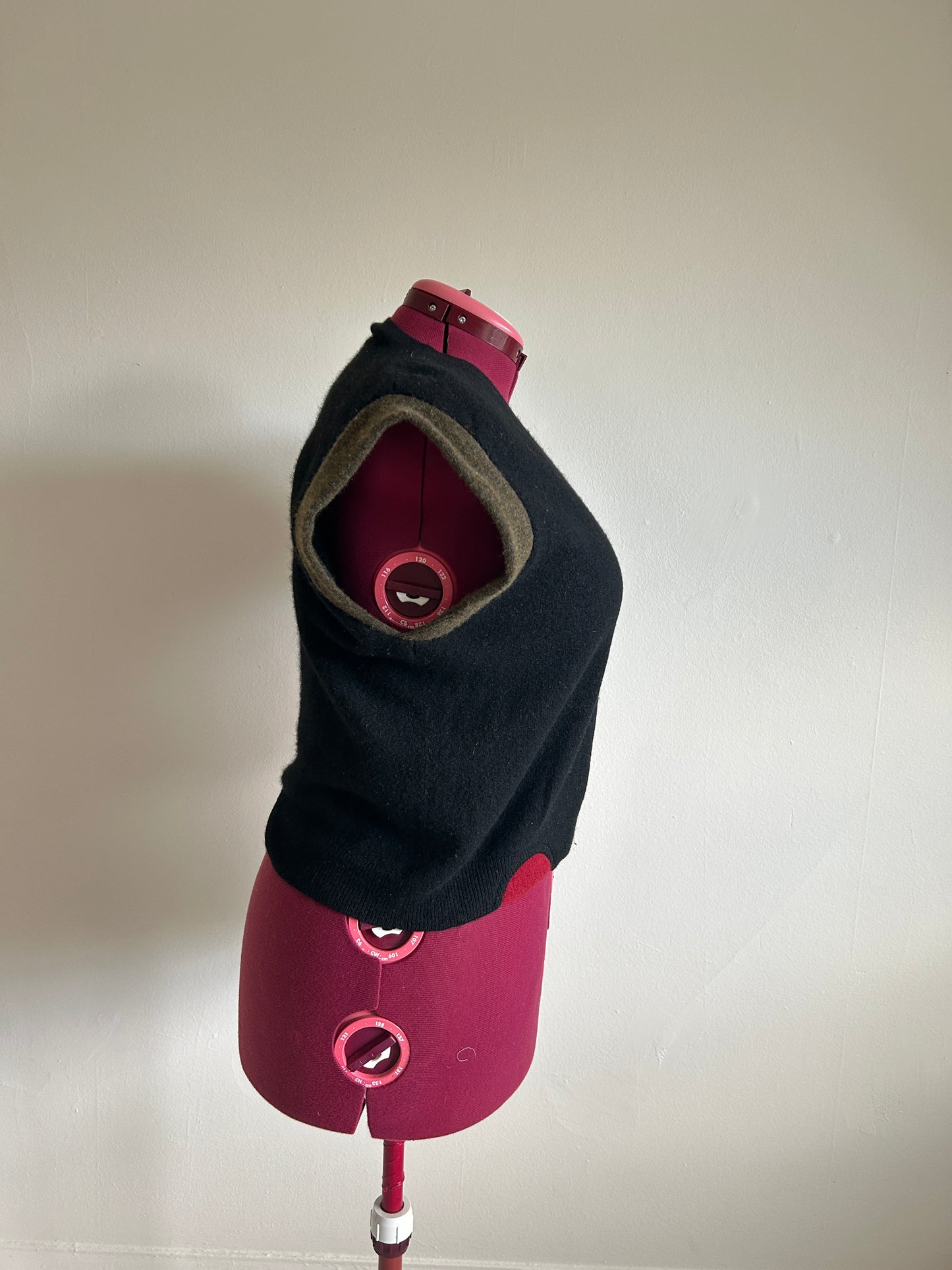 Abstract Art Patched Upcycled Cashmere Vest Size 2X/3X #CAV23X33