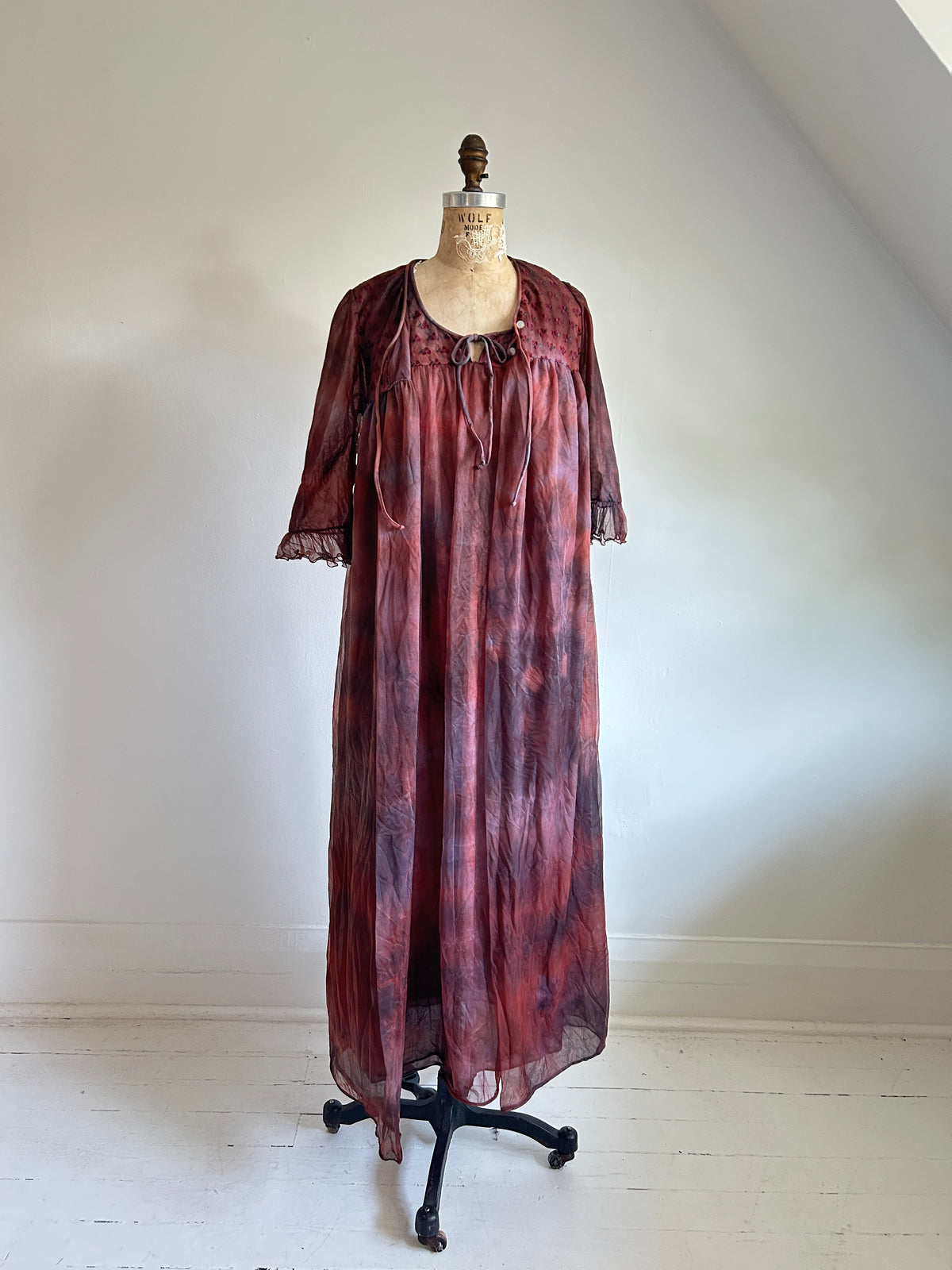 Vintage Hand Dyed Romantic 2 Piece Set Size S #VIN15