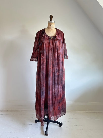 Vintage Hand Dyed Romantic 2 Piece Set Size S #VIN15