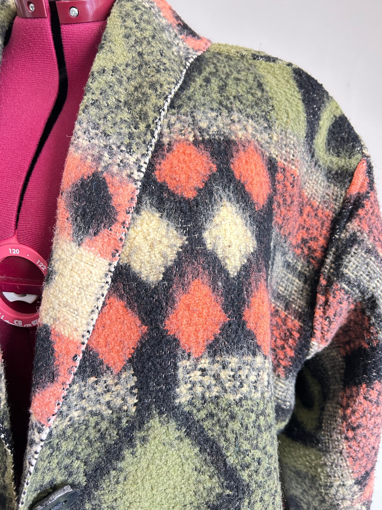 Vivianne Duster with Upcycled Vintage Blanket Size 2X/3X #CVDW23X55