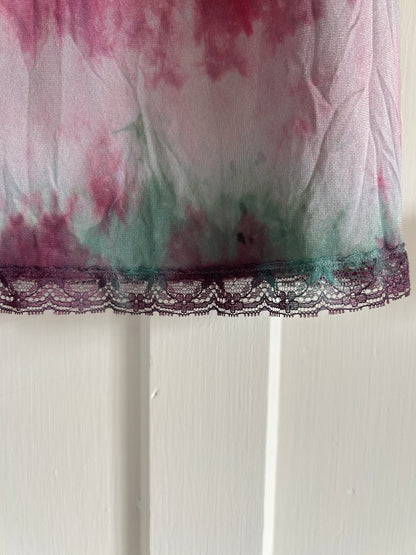 Hand Dyed Vintage Slip Skirt Size XL #VIN17