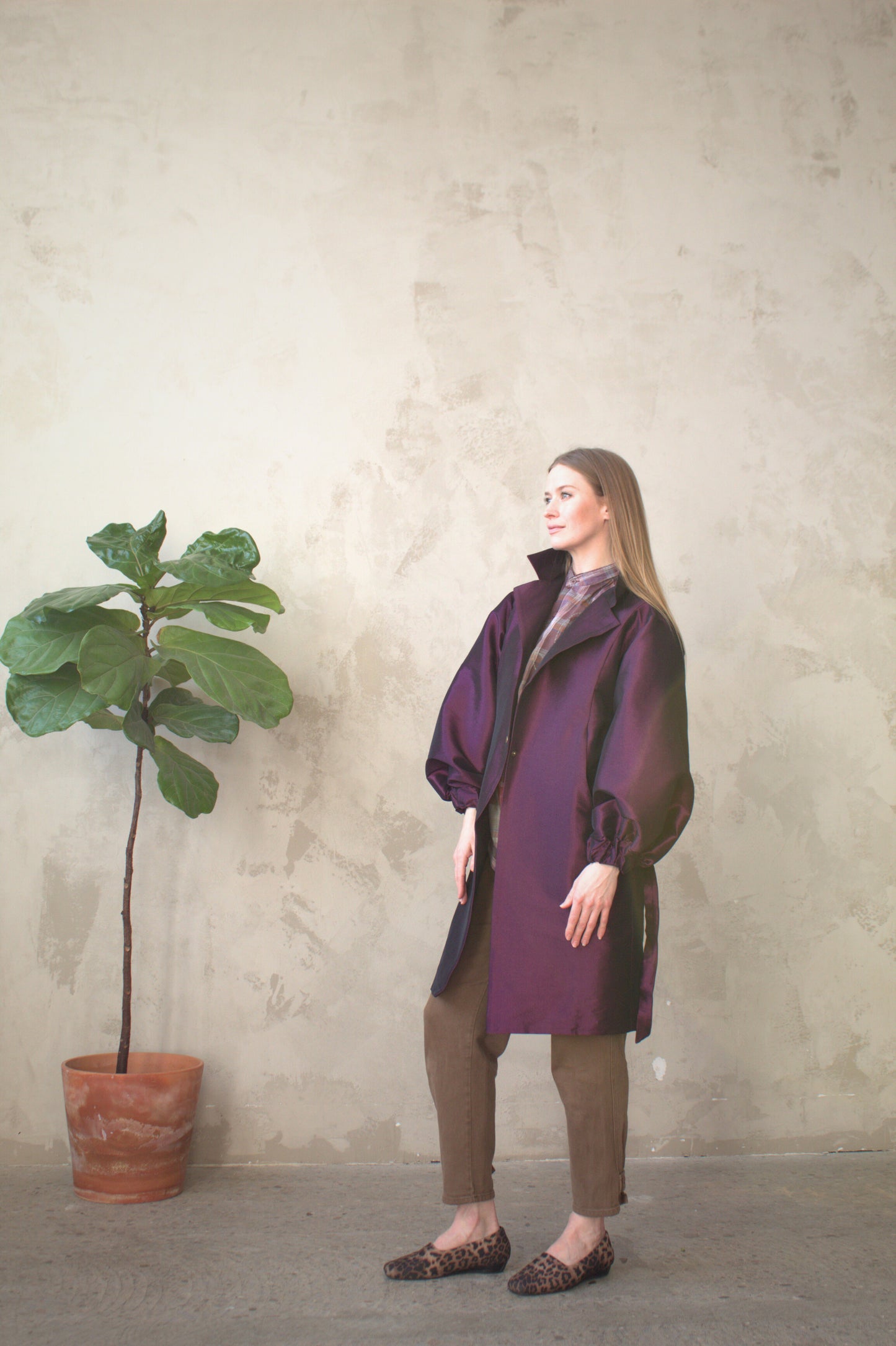Edit Trench with Lightweight Tafetta Orchid Sizes XS-3X #CTEOR
