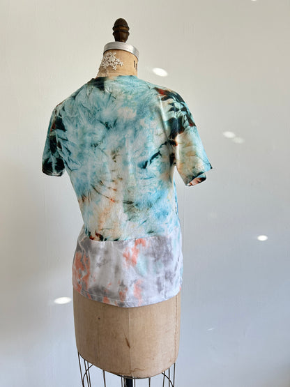 Reworked Preloved Tie Dyed Tshirt - Circle Series Size XS/S #TSHIRT4