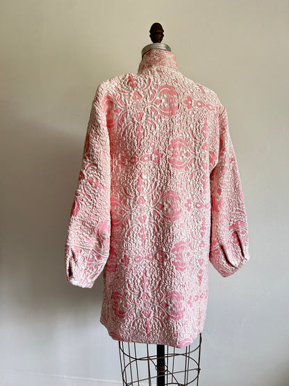 Billie Zip Up Jacket with Upcycled Vintage Draperies Size S/M #BILLJSM3