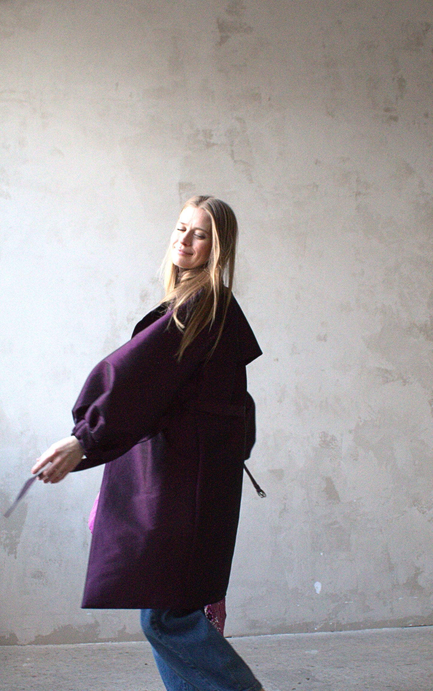 Edit Trench with Lightweight Tafetta Orchid Sizes XS-3X #CTEOR