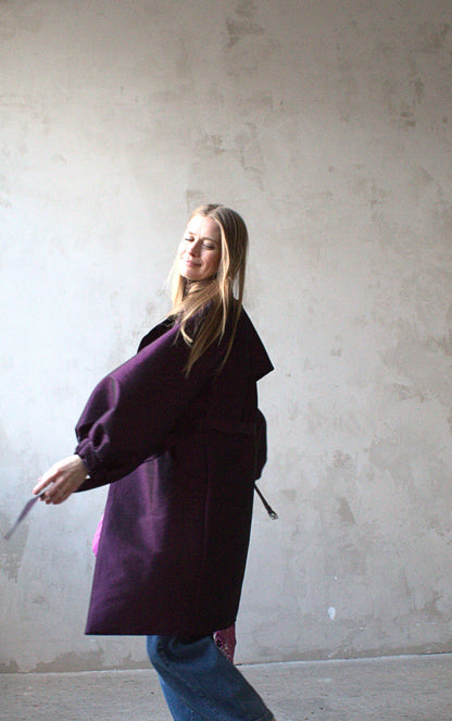 Edit Trench with Lightweight Tafetta Orchid Sizes XS-3X #CTEOR