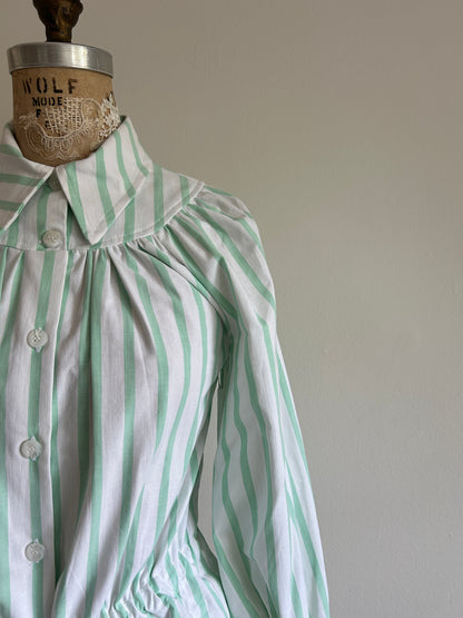 Jorgen Blouse - One of a Kind Upcycled Cotton Buttondown Size XS/S #JORXXS8