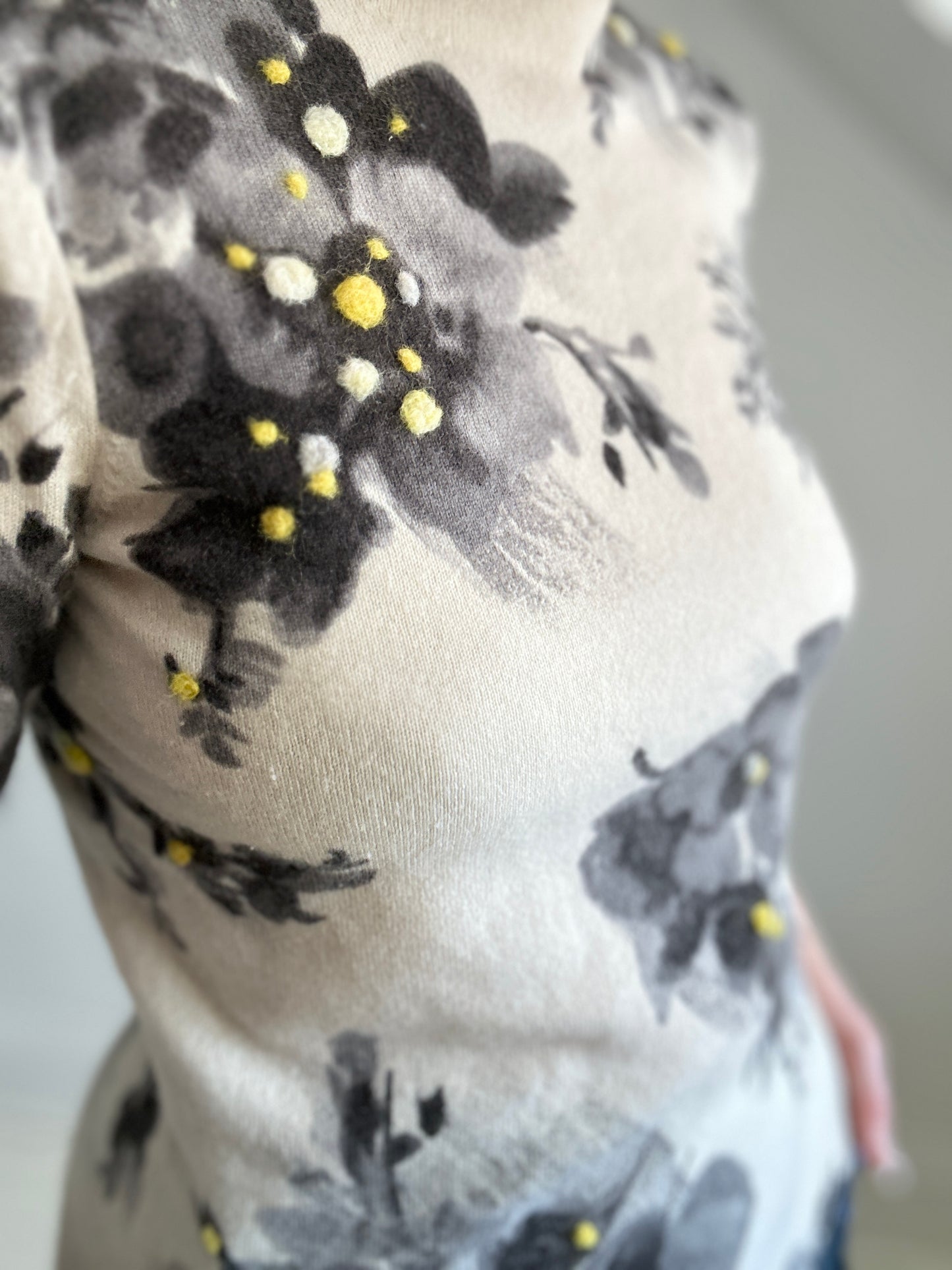 Needlefelted Confetti Cashmere Sweater S/M #CONCASSM1
