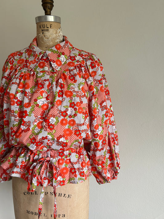 Jorgen Blouse - One of a Kind Upcycled Vintage Buttondown Size L/XL #JOR14