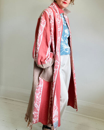 Trench with Vintage Lightweight Blankets Size 2X/3X #TRENCH23X100