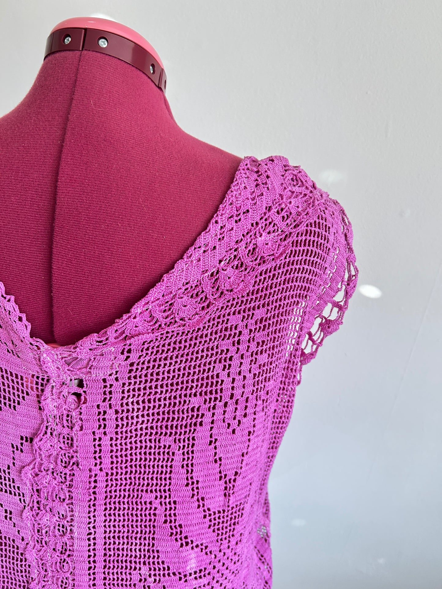 Mia Vintage Cotton Lace Dyed Cami Size XL/2X #MIA3