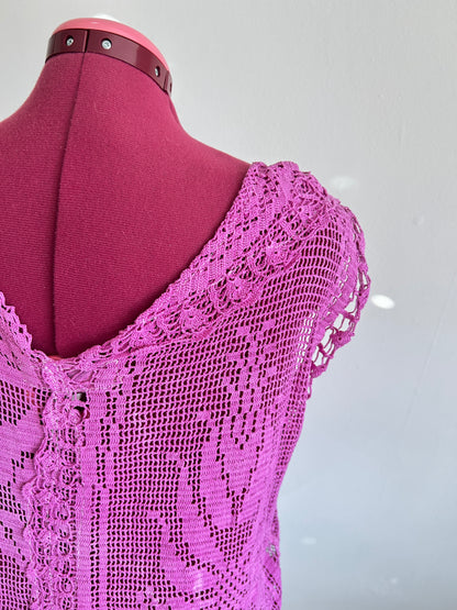 Mia Vintage Cotton Lace Dyed Cami Size XL/2X #MIA3